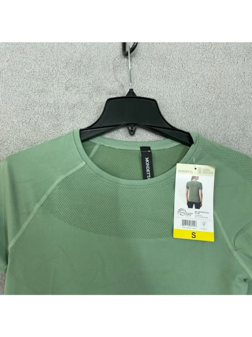 NWT Mondetta Women's S Fitted Active Seamless T-Shirt Green B1654
